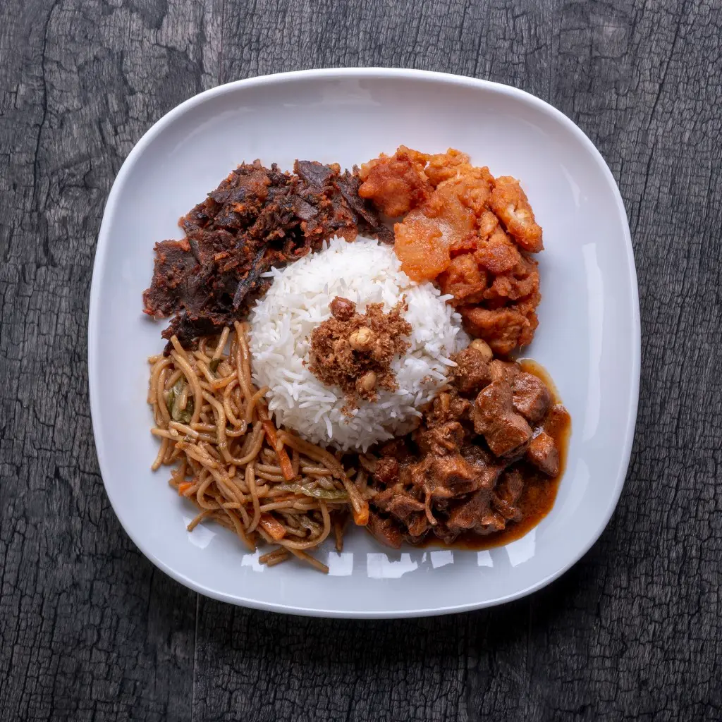 White Rice Mixed Platter